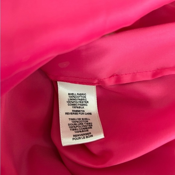 Rebecca Taylor  Strapless Silk Pleated Corset Pink Watercolor Dress $345 Size 4 - Picture 9 of 12